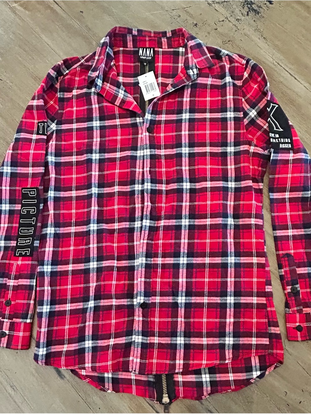 nANA judy Red and Black Plaid Button-Down Shirt